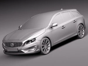 Volvo V60 2014 3D Model
