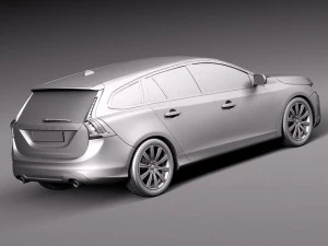 Volvo V60 2014 3D Model