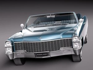 Cadillac Deville 1965 Convertible 3D Model