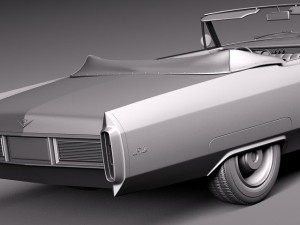 Cadillac Deville 1965 Convertible Modèle 3D