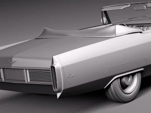 Cadillac Deville 1965 Convertible 3D Model