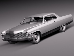 Cadillac Deville Coupe 1965 3D Модель