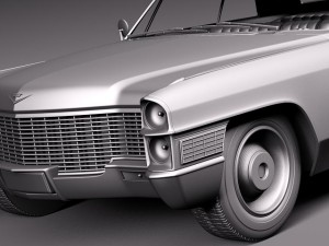 Cadillac Deville Coupe 1965 3D Модель