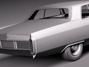 Cadillac Deville Coupe 1965 3D Модель
