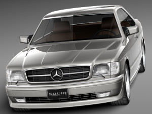 Mercedes-Benz W126 560 sec AMG 1991 3D Model