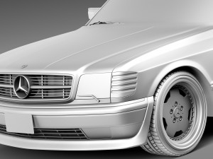 Mercedes-Benz W126 560 sec AMG 1991 3D Model