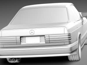 Mercedes-Benz W126 560 sec AMG 1991 3D Model