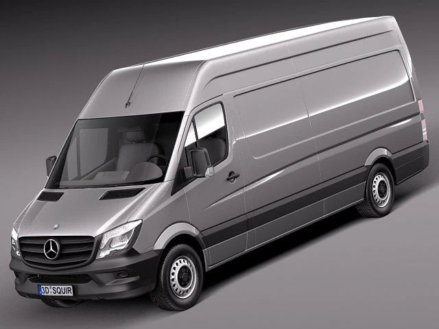 Mercedes-Benz Sprinter Long High 2014 3D Model .c4d .max .obj .3ds .fbx .stl .blend 