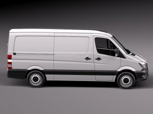 Mercedes-Benz Sprinter Short Low 2014 3D Model