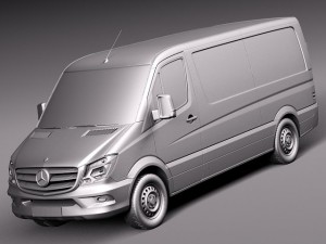 Mercedes-Benz Sprinter Short Low 2014 3D Model