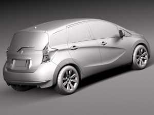 Nissan Versa 2014 USA 3D Модель