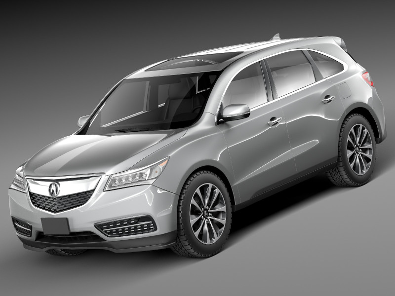 Acura MDX 2014 Model 3D .c4d .max .obj .3ds .fbx .stl .blend