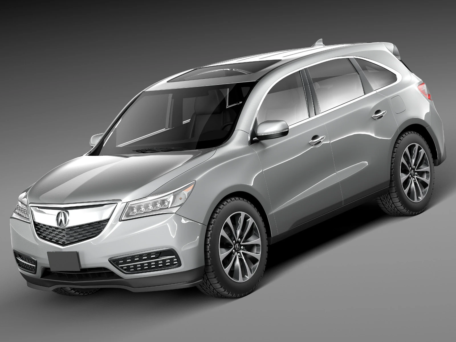 Acura MDX 2014 3D Model .c4d .max .obj .3ds .fbx .stl .blend
