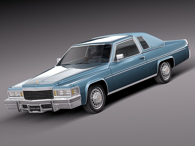 Cadillac Deville Coupe 1977 Modelo 3D .c4d .max .obj .3ds .fbx .stl .blend 