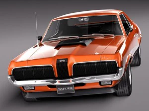 Cougar 1970 3D Model