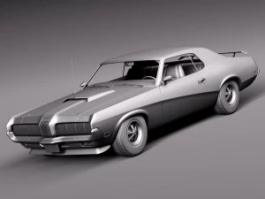 Cougar 1970 3D Model