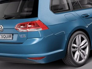 Volkswagen Golf Variant 2014 3D Model
