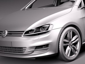 Volkswagen Golf Variant 2014 3D मॉडल
