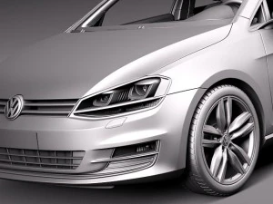 Volkswagen Golf Variant 2014 3D Model
