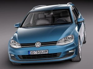 Volkswagen Golf Variant 2014 3D Model