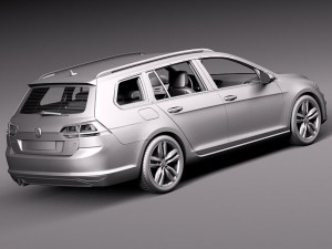 Volkswagen Golf Variant 2014 3D मॉडल