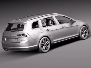 Volkswagen Golf Variant 2014 3D Model