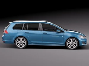 Volkswagen Golf Variant 2014 3D Model