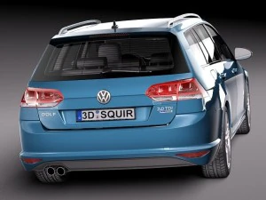 Volkswagen Golf Variant 2014 3D Model