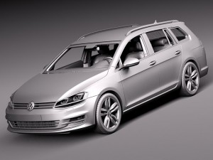 Volkswagen Golf Variant 2014 3D मॉडल