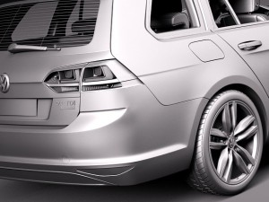 Volkswagen Golf Variant 2014 3D मॉडल