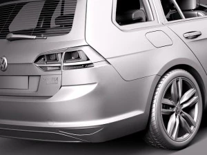 Volkswagen Golf Variant 2014 3D Model