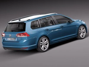 Volkswagen Golf Variant 2014 3D Model