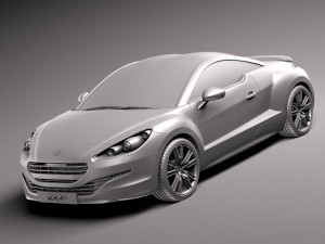 Peugeot RCZ R 2014 3D Modell