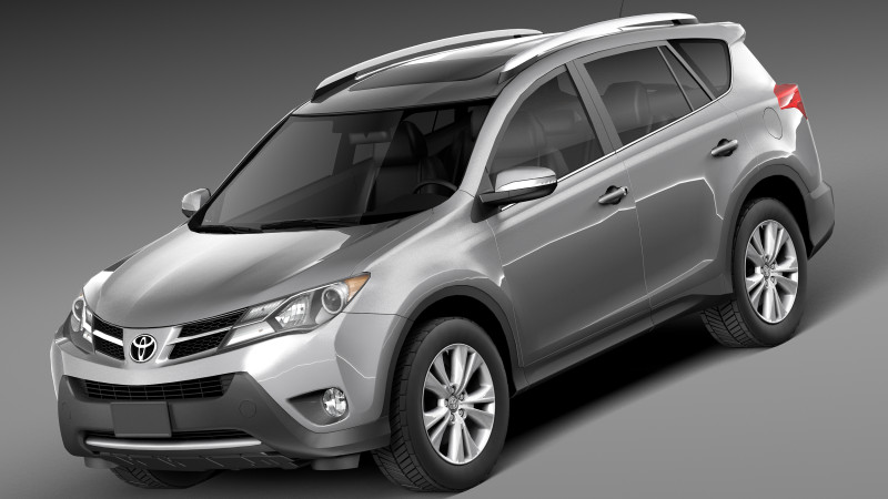 Toyota RAV4 2013 Lowpoly Modelo 3D .c4d .max .obj .3ds .fbx .stl .blend 