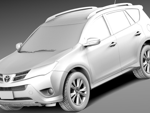 Toyota RAV4 2013 Lowpoly Modelo 3D