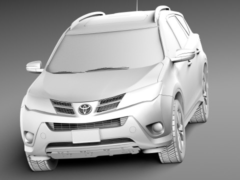 Toyota RAV4 2013 Lowpoly Modelo 3D