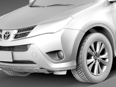 Toyota RAV4 2013 Lowpoly Modelo 3D