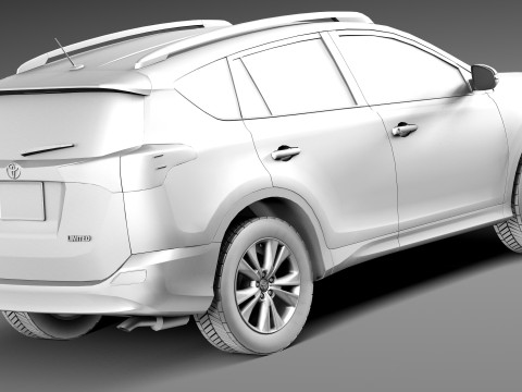 Toyota RAV4 2013 Lowpoly Modelo 3D