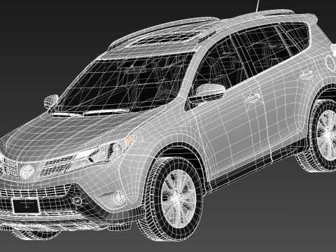 Toyota RAV4 2013 Lowpoly Modelo 3D