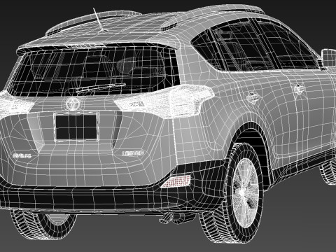 Toyota RAV4 2013 Lowpoly Modelo 3D
