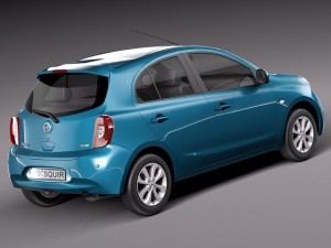Nissan Micra 2014 3D Model
