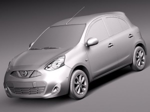 Nissan Micra 2014 3D Model