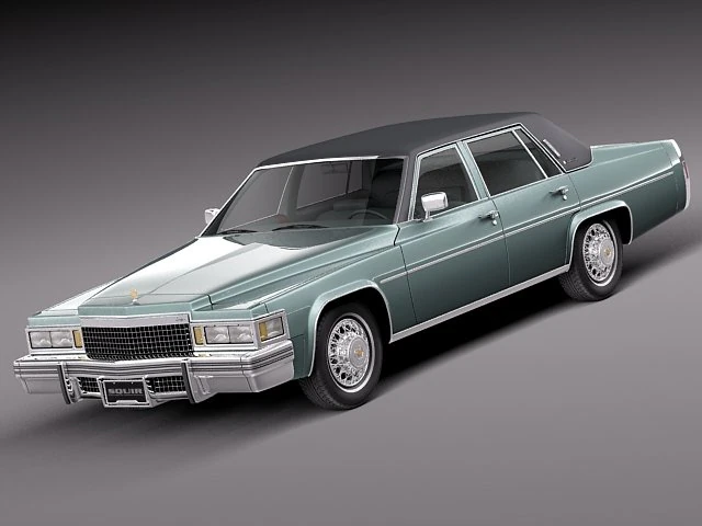 Cadillac Deville Sedan 1977 3D Model .c4d .max .obj .3ds .fbx .stl .blend 