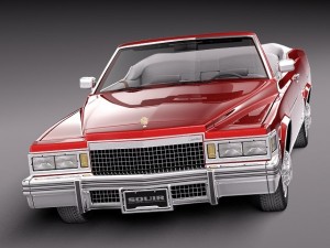 Cadillac Deville Convertible 1977 3D Модель