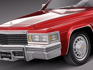 Cadillac Deville Convertible 1977 3D Модель