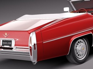 Cadillac Deville Convertible 1977 3D Модель