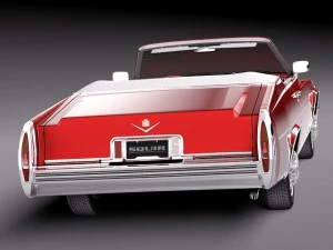 Cadillac Deville Convertible 1977 3D Model