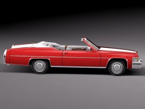 Cadillac Deville Convertible 1977 3D Model