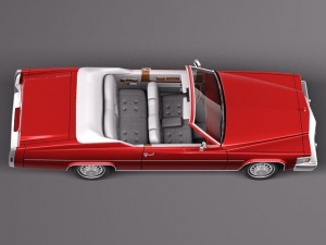 Cadillac Deville Convertible 1977 3D Модель