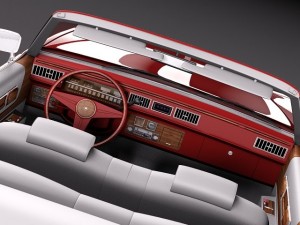 Cadillac Deville Convertible 1977 3D Модель
